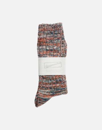 Anonymous Ism Mens Anonymous Ism 5 Colour Mix Crew Cotton Mens Orange Socks - Multi - Size: 9.5/13/12.5/12/11.5/11/9/16/15.5/15/14.5/14/13.5/10.5/10