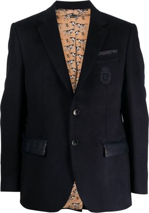 Billionaire Boys Club single-breasted silk blazer - men - Viscose/Silk/Elaphe Carinata - 60 - Blue