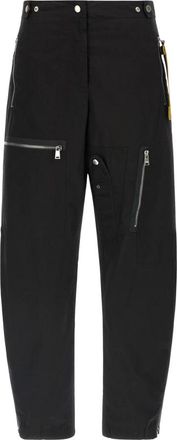 Fendi Parachute Canvas Broek - Dames - Wijde Broeken - Zwart - 2XS - Katoen - Broeken