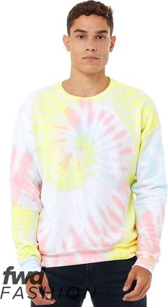 Bella + Canvas Mens FWD Fashion Tie-Dyed Crewneck Sweatshirt