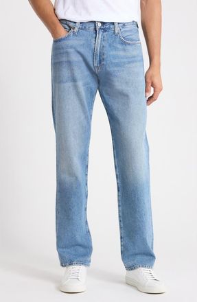 Citizens Of Humanity Elijah Relaxed Straight Jeans in Shadow Blue Md Vint Wash at Nordstrom, Size 38 X 32