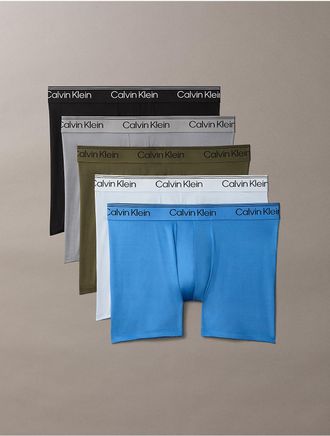 Calvin Klein Mens Microfiber Stretch 5-Pack Boxer Brief - Multi - XL