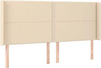 vidaXL Cabecero Con Led De Tela Color Crema 183x16x118/128 Cm Vidaxl