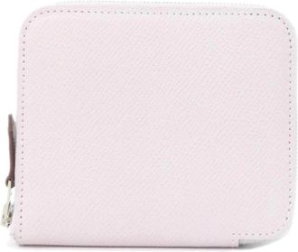 Herm&egrave;s Pink Epsom Leather Silk Wallet (Bi-Fold) (Pre-Owned)