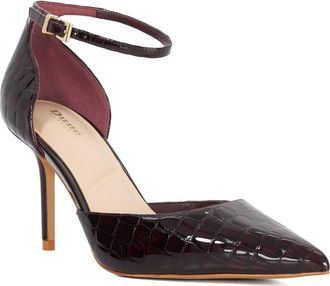 Dune London Calmness Ankle Strap Pointed Toe Pump in Burgundy at Nordstrom, Size 10Us