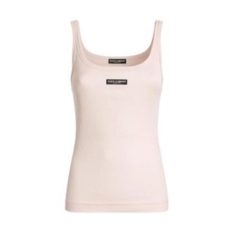 Dolce & Gabbana Sleeveless Tops, female, Pink, Size: L Sleeveless Tops