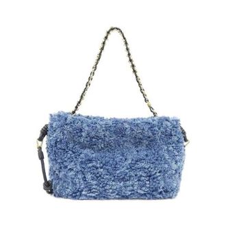 Loewe Pre-owned Flamenco Purse Medium Denim Shoulder Bag - Dames - Vintage Schoudertas - Blauw - ONE Size - Denim - Vintage