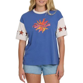 Billabong Tropics Co Graphic Ringer T-Shirt in Dutch Blue at Nordstrom, Size X-Large