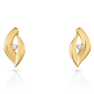 Orphelia Milan WoMens 925 Sterling Silver Stud Earrings - Gold ZO-7519/G - One Size