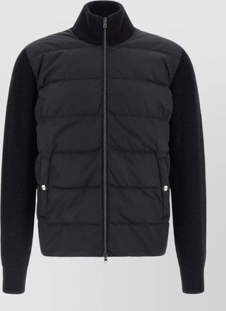 Herno merino wool quilted padded cardigan