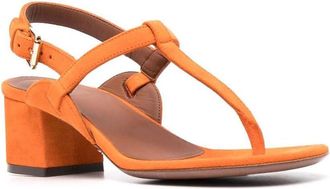 Generic Women Heels Open Toe Flip Flops Chunky Wide Heel Ankle Strap Clip-On Thong Sandals Fashion Comfortable Party Casual Low Heels Dress Shoes,orange,2.5 U