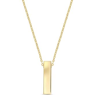 Bony Levy 14K Yellow Gold Bar Pendant Necklace at Nordstrom Rack, Size 18
