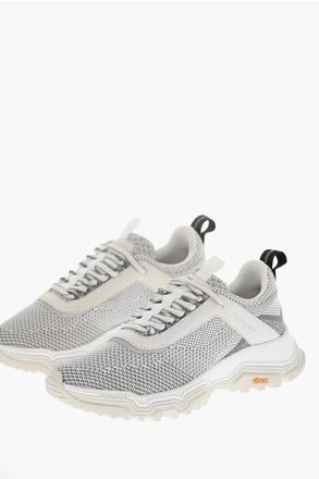 Woolrich Perforated Fabric Low Sneakers RUNNER With Suede Detail size 36