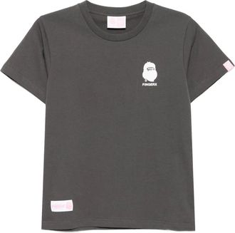 Fingercroxx T-shirt con stampa logo - Grigio