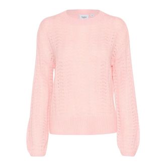 Saint Tropez Maglione Accogliente con Motivo Unico - - Knitwear - Donna - Rosa - XS