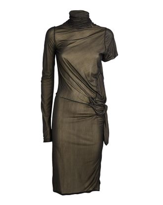 Maison Margiela Maison Margiela Asymmetric Ruched Midi Dress Size M