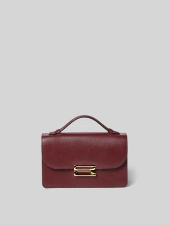 Victoria Beckham Clutch aus Leder in Bordeaux Melange, Gr&ouml;&szlig;e 1
