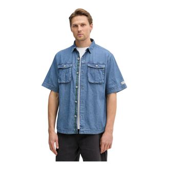 Columbia Camicia manica corta Acker Rock Twill - - Sport - Uomo - Blu - XL