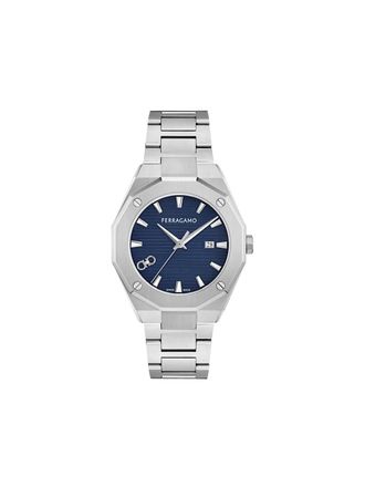 Ferragamo Versilia 40mm - men - glass/stainless steel - OS - Silver