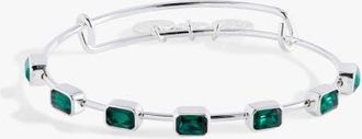 Alex and Ani May Birthstone Emerald Cut Bangle in Silver at Nordstrom