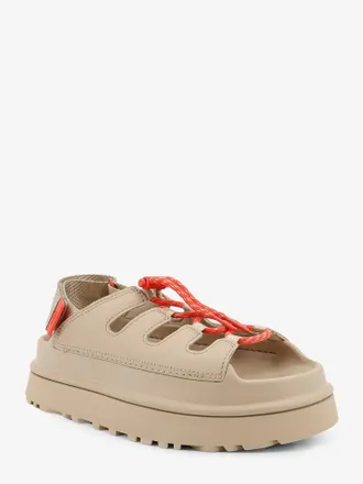 UGG Womens Sandals Goldenglow Leather Beige Leather-Rubber Leather/rubber