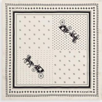 Coach Horse And Carriage Dot Print Silk Bandana