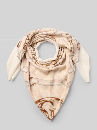 Guess Schal mit Logo-Print Modell Noelle in Beige, Größe 1