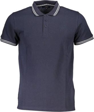 Cavalli Blue Polo Shirt with Smart Buttons