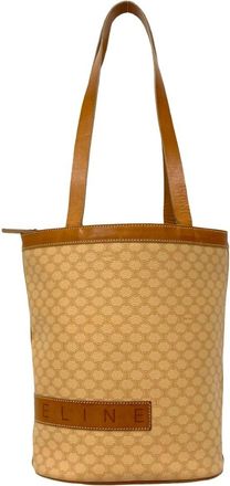 Celine Brown Leather Pvc Shoulder Bag Tote Bag (Pre-Owned)