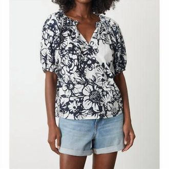 Velvet Angela Top In Black/white