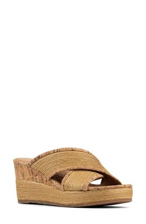 Donald J Pliner Gorgina Platform Wedge Sandal in Natural at Nordstrom, Size 6.5