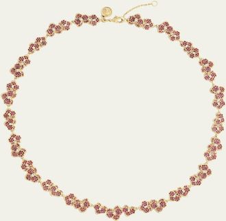 Anabel Aram Cubic Zirconia Orchid Necklace