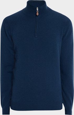 Neiman Marcus Mens Cashmere Quarter-Zip Sweater