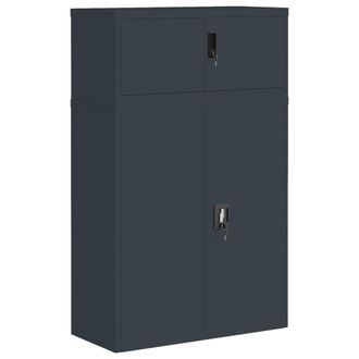 vidaXL Armario Archivador De Acero Gris Antracita 90x40x145 Cm Vidaxl