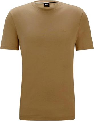 HUGO BOSS Thompson 01 T-shirt - Heren - T-shirts - Beige - S - Katoen - Tops