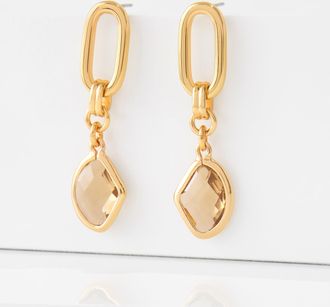 Talbots Meadow Dew Drop Earrings - Regent Taupe/Gold - 001 Talbots