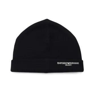 Emporio Armani Beanies, unisex, Blue, Size: L Wool Beanie