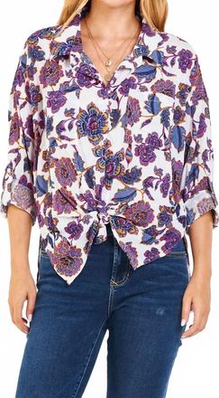 Dear John Denim Arianna Floral Blouse In Multicolor