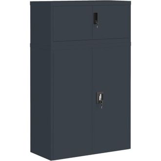 vidaXL File Cabinet Anthracite 90x40x145 cm Steel vidaXL