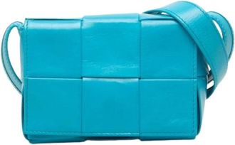 Bottega Veneta Pre-owned Candy Cassette Schoudertas - Dames - Vintage Schoudertas - Blauw - ONE Size - Leer - Vintage