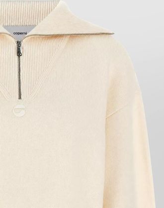 Coperni cashmere half-zip cropped sweater