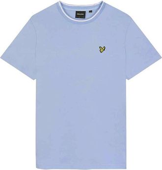 Lyle & Scott Mens Lyle & Scott Tipped Collar Light Blue T Shirt - Size: 38