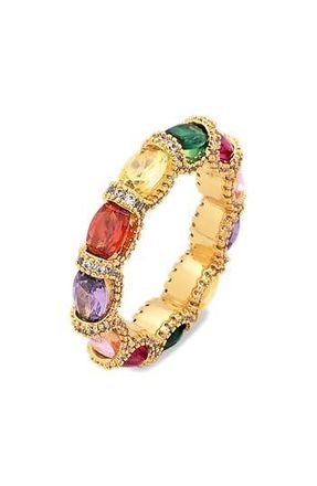 Eye Candy Los Angeles Liora Rainbow Cubic Zirconia Eternity Ring in Gold at Nordstrom Rack