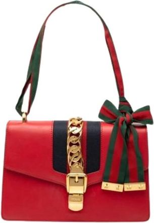 Gucci Pre-owned Shoulder Bags, female, Red, Size: ONE SIZE Pre-owned Vintage Shoulder Bag