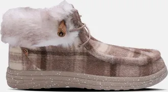 Lamofootwear Womens Cassidy Winter Shoe In Chestnut Plaid