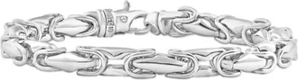 Pompeii3 Mens Polished Steel Single Tone Clasp 6.5mm Flexible Link 8.5 Bracelet