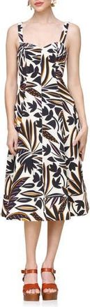 Avec Les Filles Floral Fit & Flare Dress in Bali Garden at Nordstrom Rack, Size 4