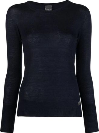 Lorena Antoniazzi Gebreide Choker Trui - Dames - Cashmere truien - Blauw - M - Kasjmier - Truien & Vesten