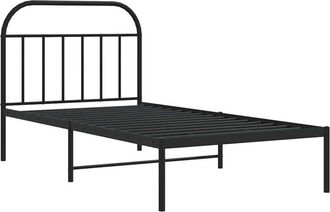vidaXL Estructura Cama Sin Colch&oacute;n Con Cabecero Metal Negro 100x190 Cm Vidaxl