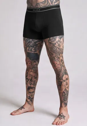 Siksilk Mens Black Pack of 5 Boxer Shorts XXL
